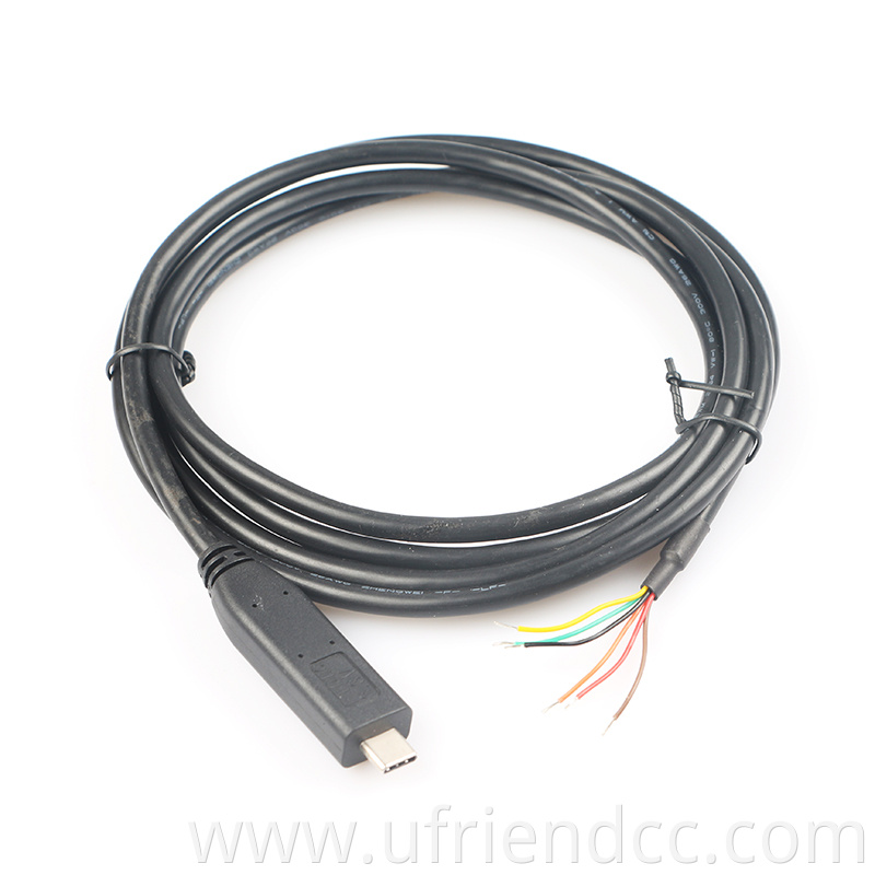 High Compatible WIN 7/8/10 TTL Uart 3.3V 5V FTDI RS232 USB C To Serial Converter Cable